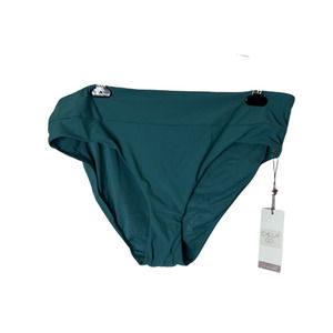 NWT CALIA Women's Green Swim Bottoms Size XL High Waisted